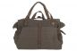 Preview: Weekender Canvas mit Leder braun