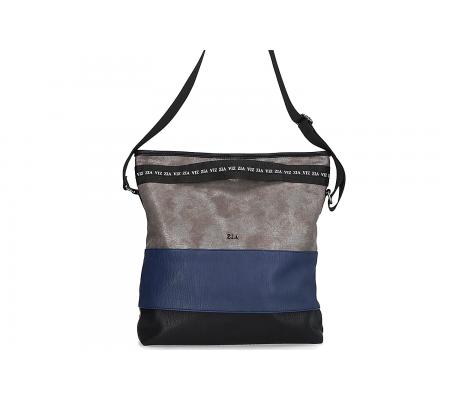 ZIA Damenhandtasche ZR41 schwarz-blau