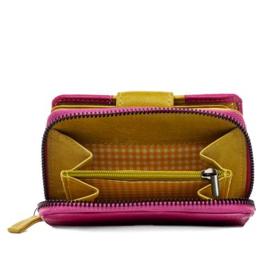 HZ Damengeldbörse pink gelb