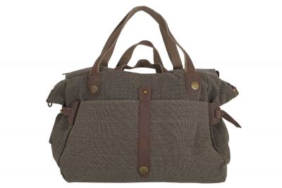Weekender Canvas mit Leder braun