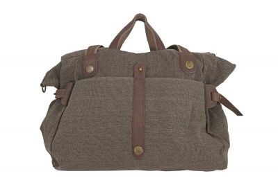 Weekender Canvas mit Leder braun