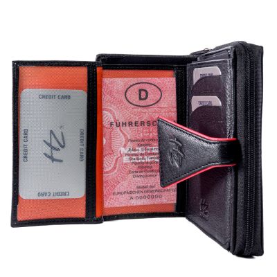 HZ  Damengeldbörse schwarz orange