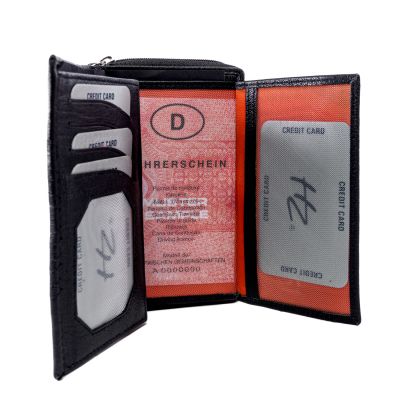HZ  Damengeldbörse schwarz orange